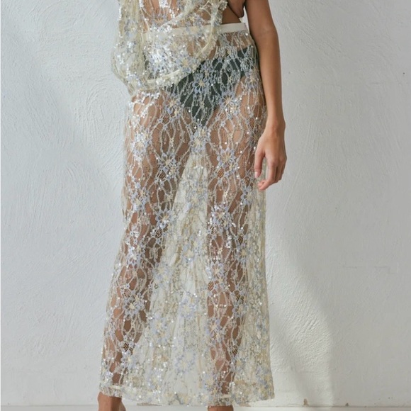 Vrg Grl Dresses & Skirts - VRG GRL Sequin Midi Skirt Lace